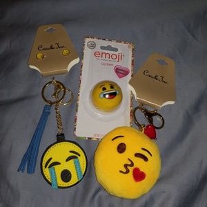 Carole Inc. Emoji Keychains with Earrings